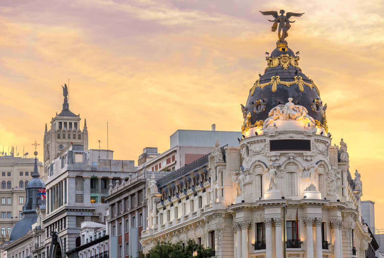Edificio y paisaje urbano de Madrid